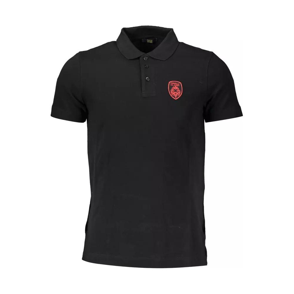 Cavalli Class Elegant Short-Sleeve Polo Shirt in Classic Black elegant-short-sleeve-polo-shirt-in-classic-black
