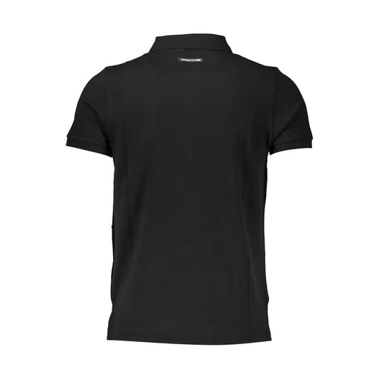 Cavalli Class Elegant Short-Sleeved Black Polo elegant-short-sleeved-black-polo