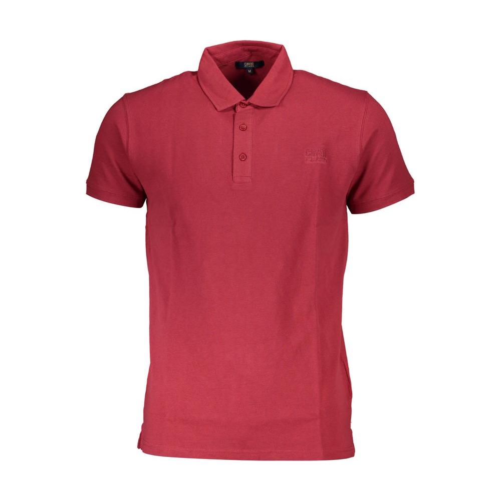 Cavalli Class Red Cotton Polo Shirt red-cotton-polo-shirt-22