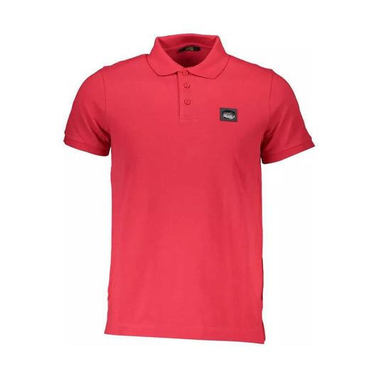 Cavalli Class Elegant Pink Cotton Polo with Chic Detailing pink-cotton-polo-shirt-9