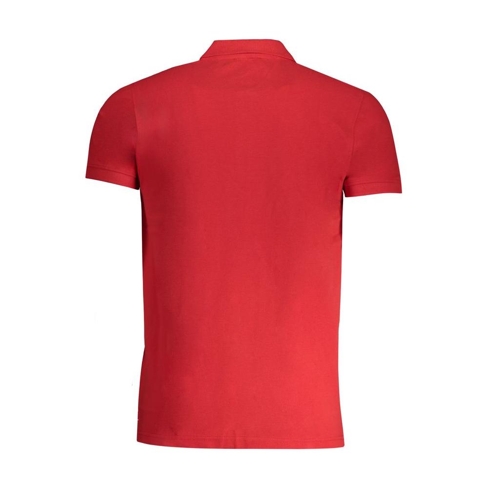 Cavalli Class Red Cotton Polo Shirt red-cotton-polo-shirt-23