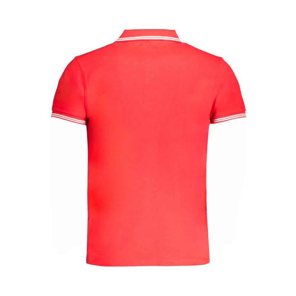 Cavalli Class Red Cotton Polo Shirt red-cotton-polo-shirt-16