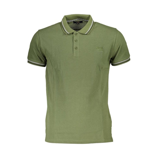 Cavalli Class Green Cotton Polo Shirt green-cotton-polo-shirt-24