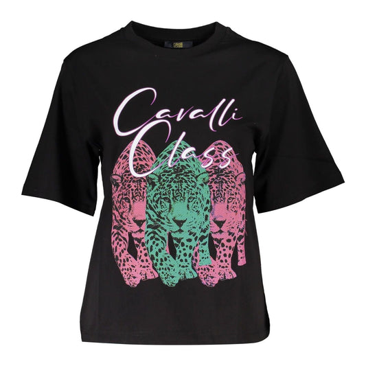 Cavalli Class Chic Slim Fit Tee with Iconic Print chic-slim-fit-tee-with-iconic-print