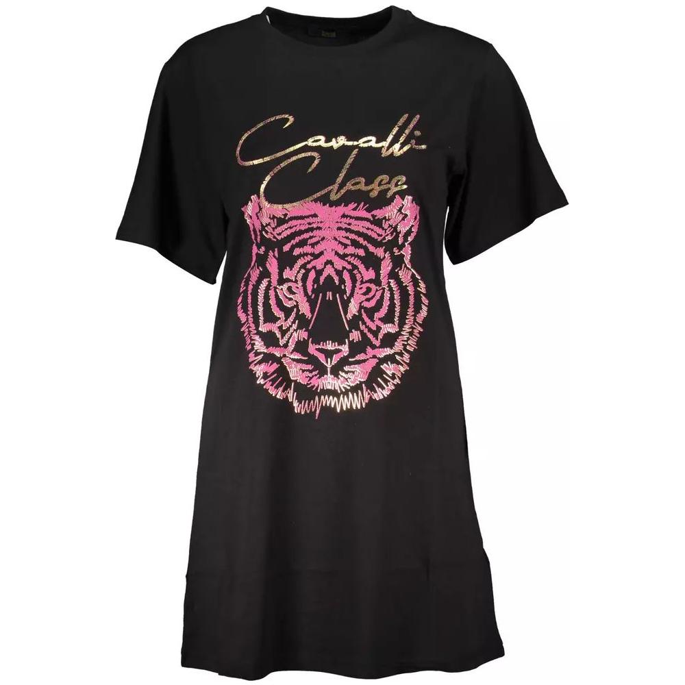 Cavalli Class | Black Cotton Tops & T-Shirt| McRichard Designer Brands   