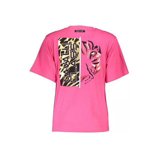 Cavalli Class Chic Pink Slim Fit Logo Tee chic-pink-slim-fit-logo-tee