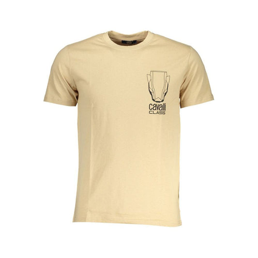 Cavalli Class Beige Cotton T-Shirt beige-cotton-t-shirt-38