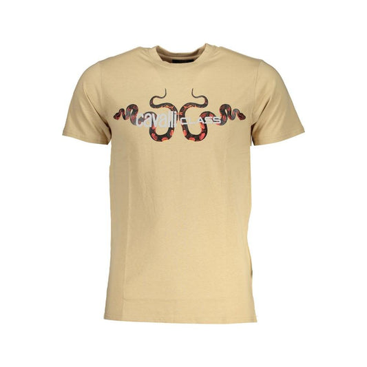 Cavalli Class Beige Cotton T-Shirt beige-cotton-t-shirt-40