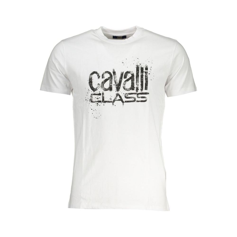 Cavalli Class White Cotton T-Shirt white-cotton-t-shirt-129