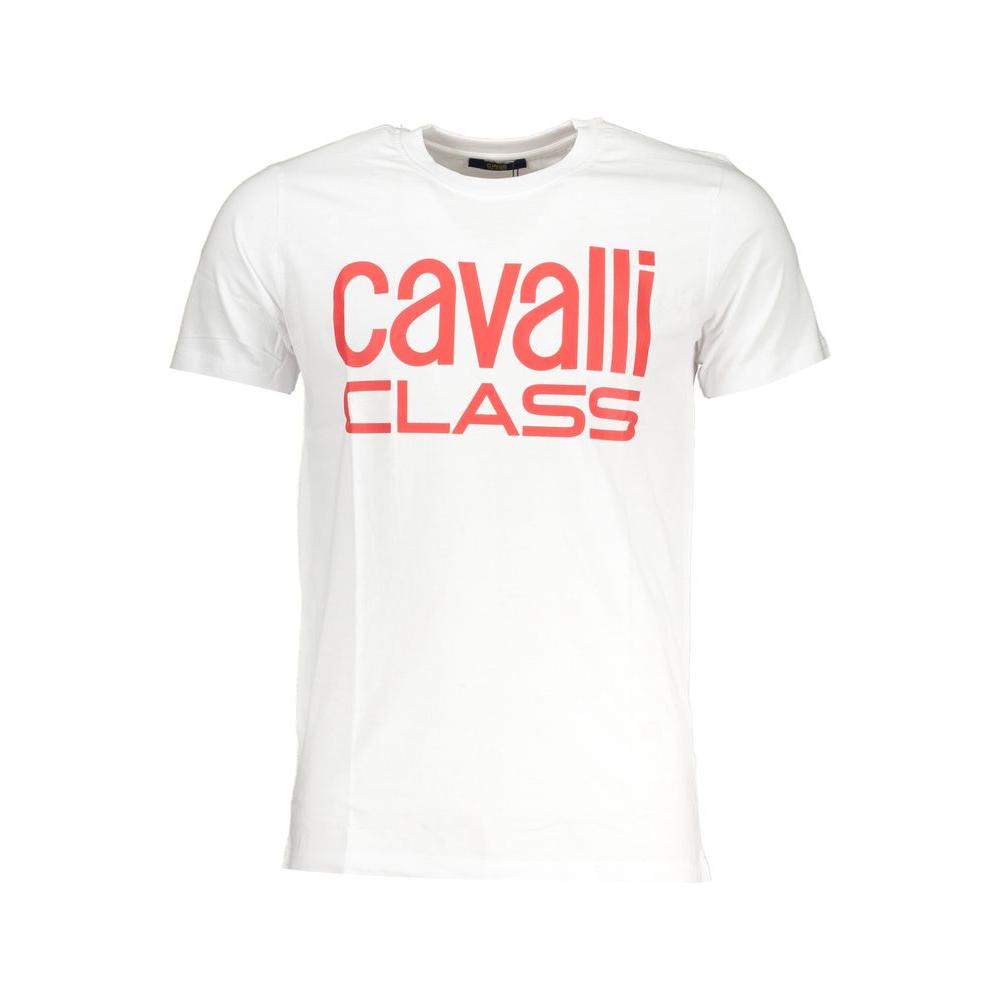 Cavalli Class White Cotton T-Shirt white-cotton-t-shirt-130