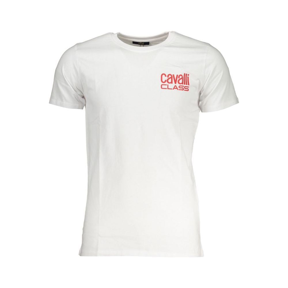 Cavalli Class White Cotton T-Shirt white-cotton-t-shirt-133