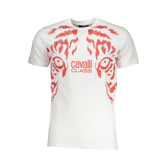 Cavalli Class White Cotton T-Shirt white-cotton-t-shirt-137