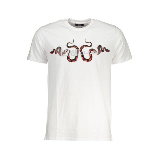 Cavalli Class White Cotton T-Shirt white-cotton-t-shirt-138