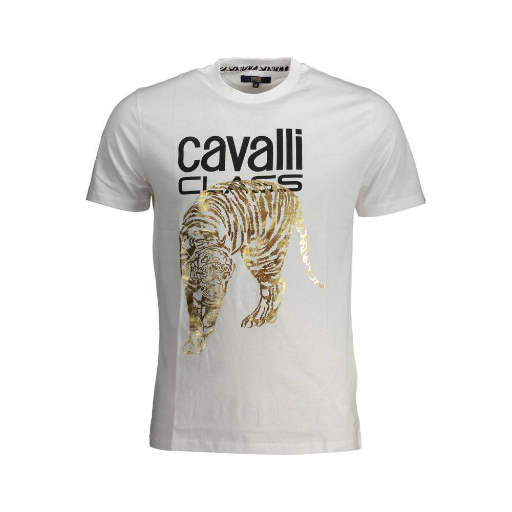 Cavalli Class White Cotton T-Shirt white-cotton-t-shirt-73