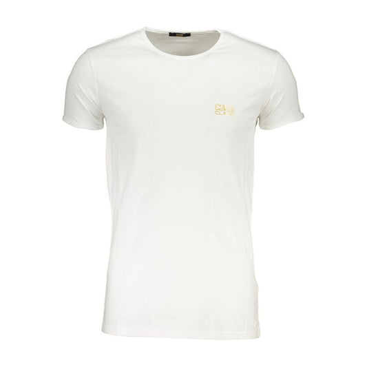 Cavalli Class White Cotton T-Shirt white-cotton-t-shirt-74