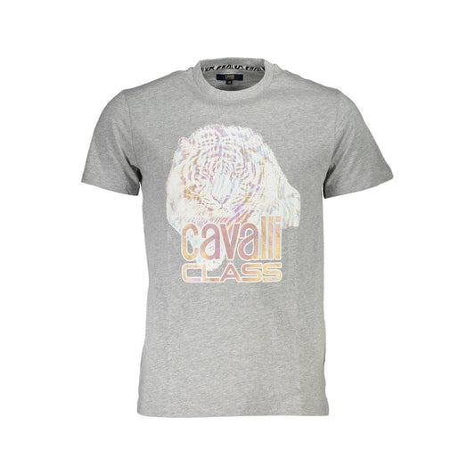 Cavalli Class Gray Cotton T-Shirt gray-cotton-t-shirt-6