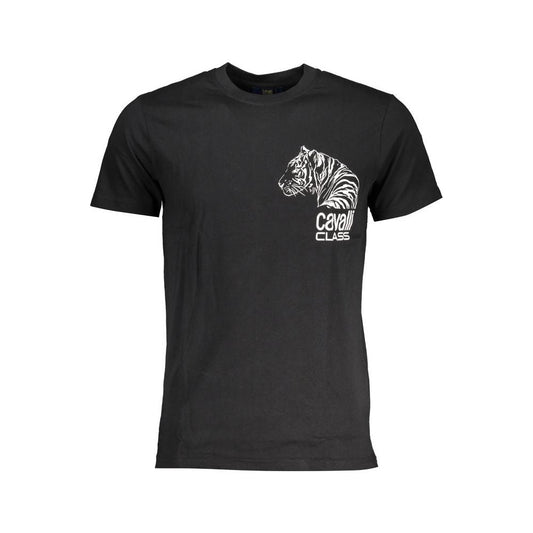 Cavalli Class Black Cotton T-Shirt black-cotton-t-shirt-101