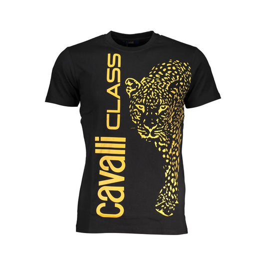 Cavalli Class Black Cotton T-Shirt black-cotton-t-shirt-105