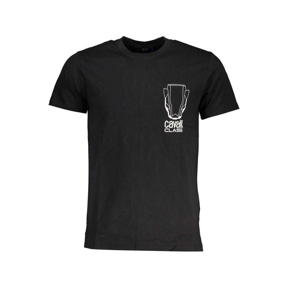 Cavalli Class Black Cotton T-Shirt black-cotton-t-shirt-115