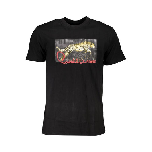 Cavalli Class Black Cotton T-Shirt black-cotton-t-shirt-85