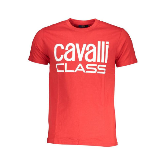 Cavalli Class Red Cotton T-Shirt red-cotton-t-shirt-57