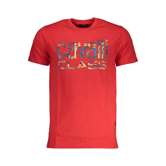 Cavalli Class Red Cotton T-Shirt red-cotton-t-shirt-25