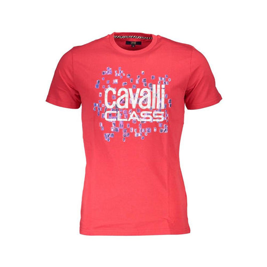 Cavalli Class Red Cotton T-Shirt red-cotton-t-shirt-35