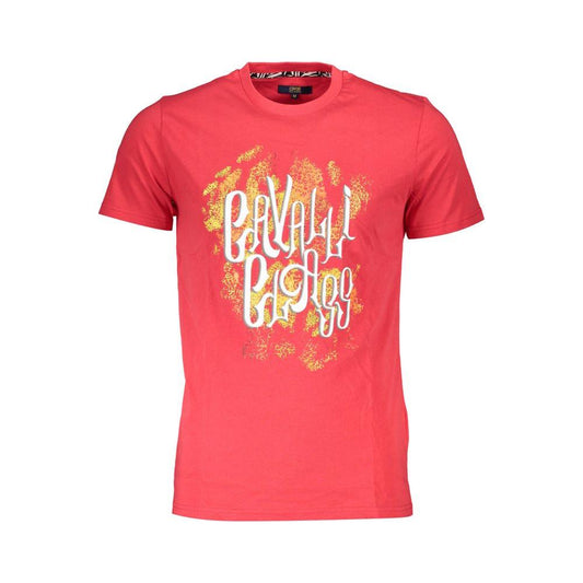 Cavalli Class Red Cotton T-Shirt red-cotton-t-shirt-37