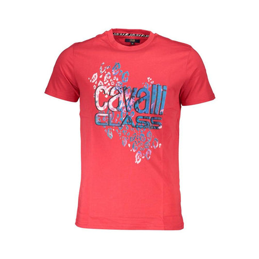Cavalli Class Red Cotton T-Shirt red-cotton-t-shirt-27