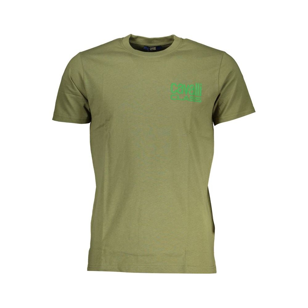 Cavalli Class Green Cotton T-Shirt green-cotton-t-shirt-78