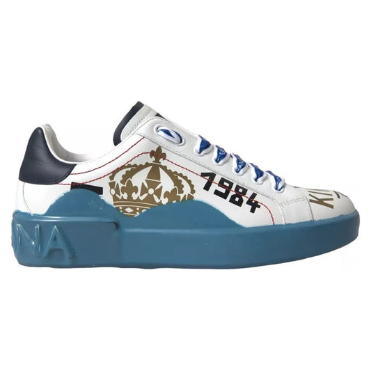 Blue White Printed Portofino Melt Sneakers Shoes