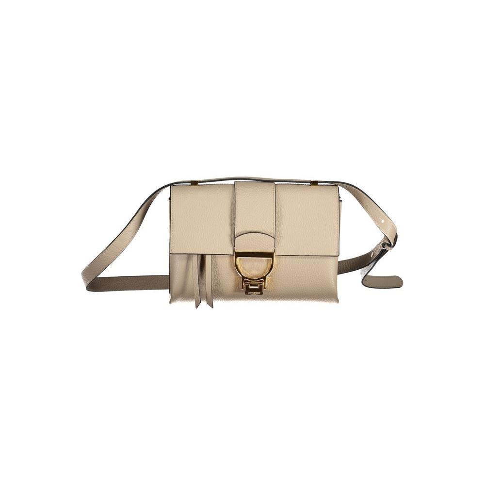 Coccinelle Beige Leather Handbag beige-leather-handbag-8