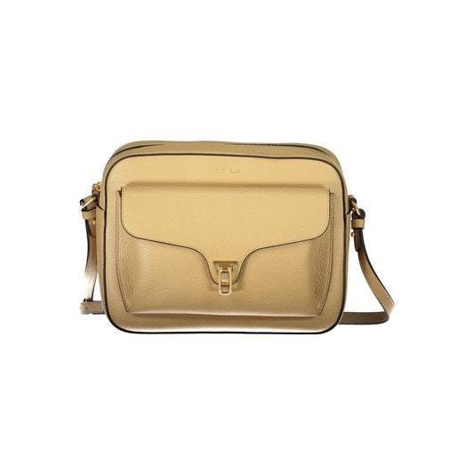 Coccinelle Beige Leather Handbag beige-leather-handbag-6