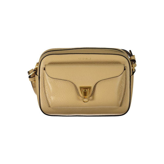 Coccinelle Beige Leather Handbag beige-leather-handbag-7