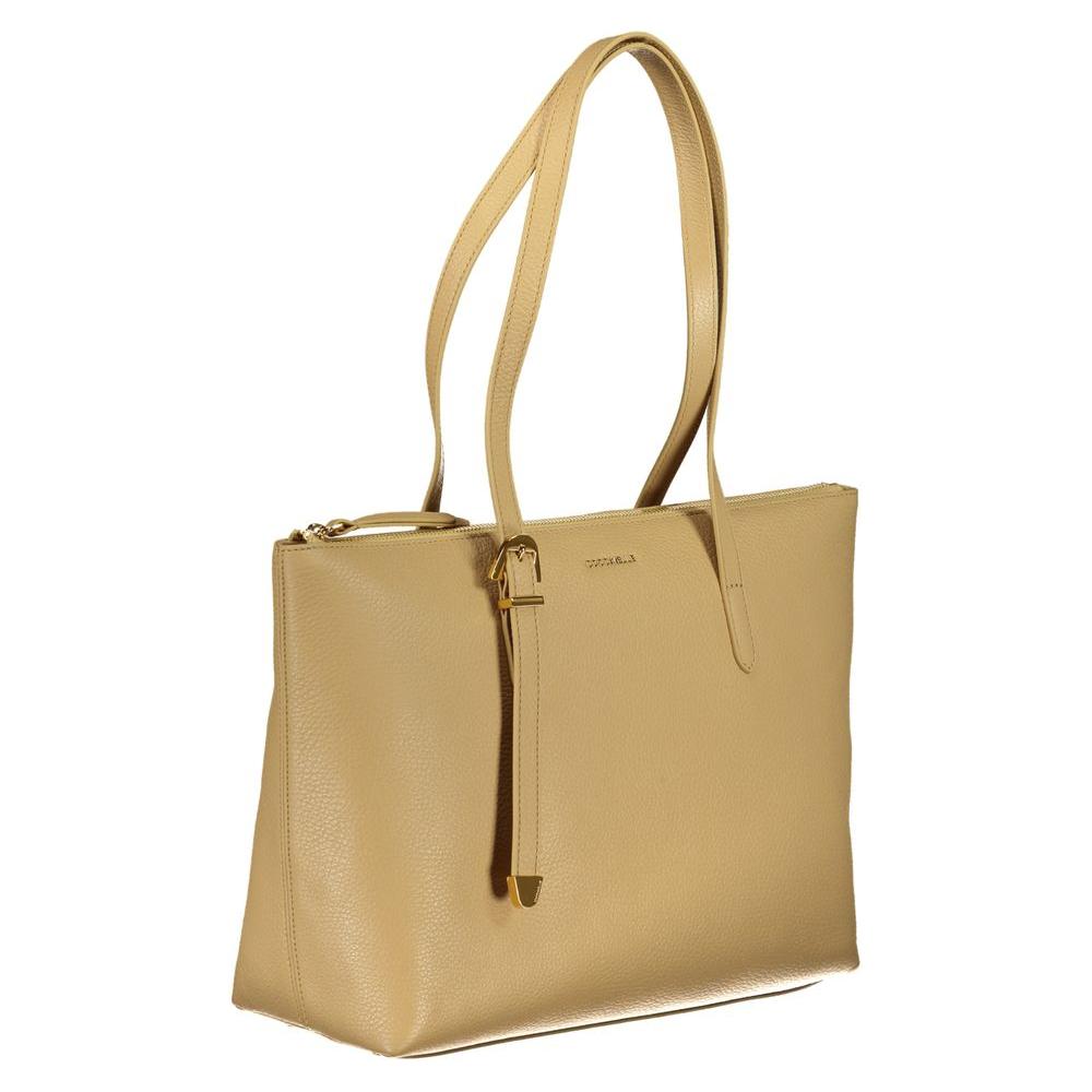 Coccinelle Beige Leather Handbag beige-leather-handbag-1
