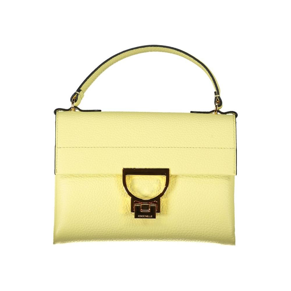 Coccinelle Yellow Leather Handbag yellow-leather-handbag-1