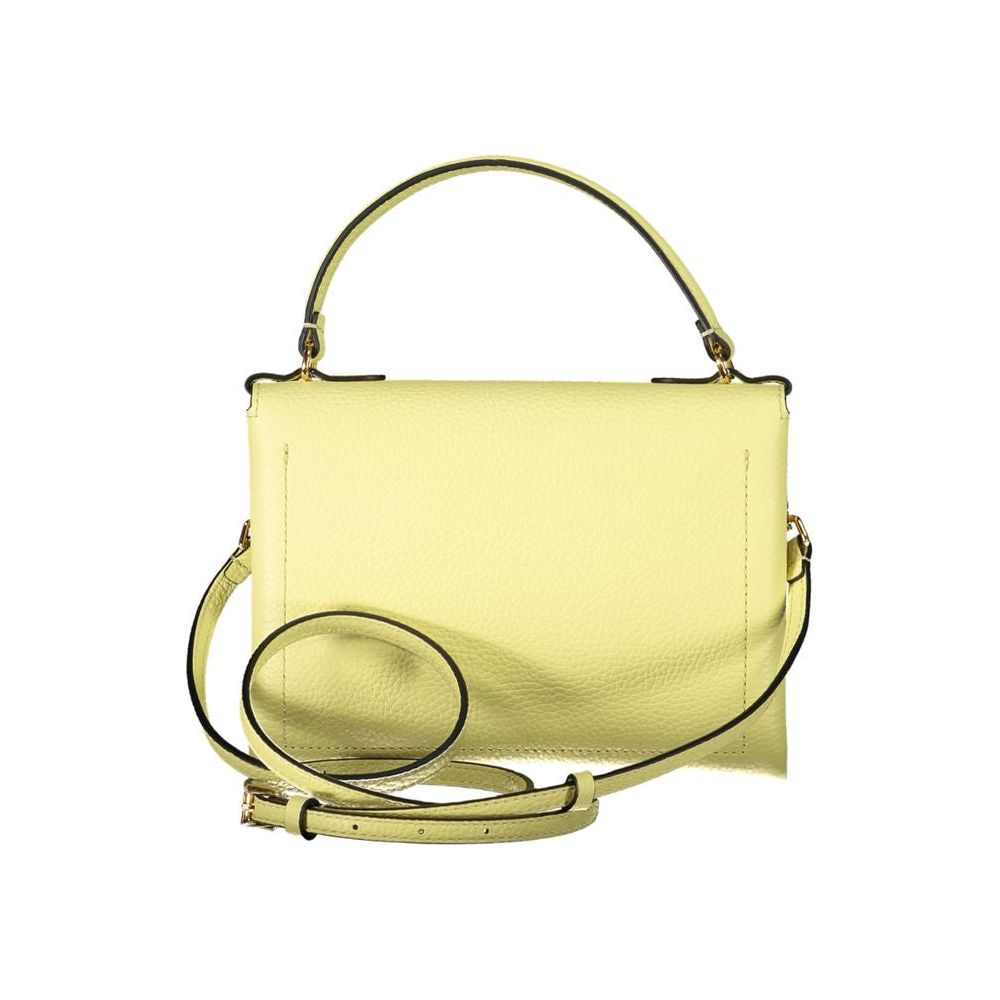 Coccinelle Yellow Leather Handbag yellow-leather-handbag-1