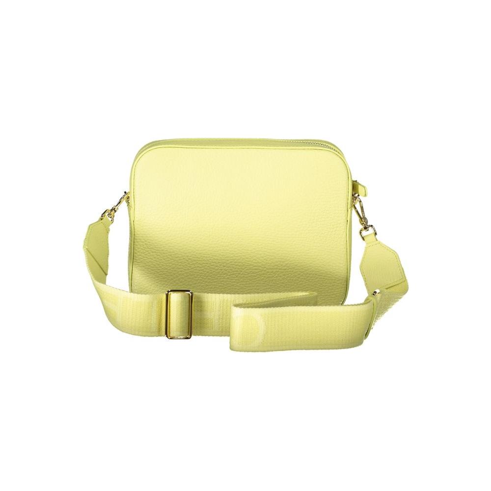 Coccinelle Yellow Leather Handbag yellow-leather-handbag-2