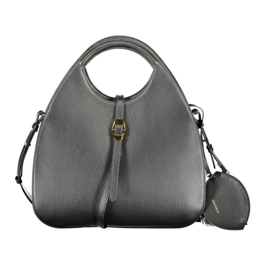 Coccinelle | Elegant Black Leather Handbag with Removable Strap| McRichard Designer Brands   