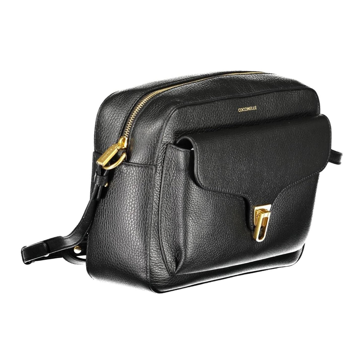 Coccinelle | Elegant Black Leather Shoulder Bag| McRichard Designer Brands   