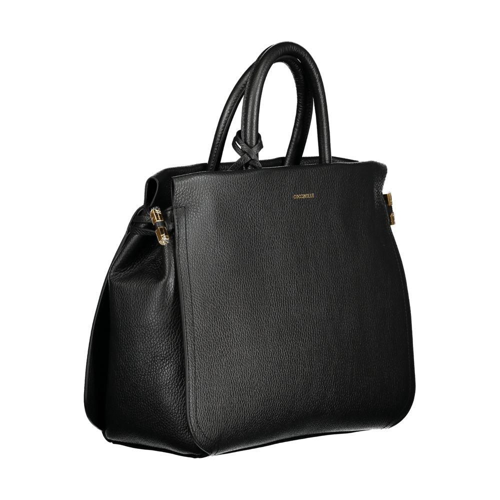 Coccinelle Black Leather Handbag black-leather-handbag-2