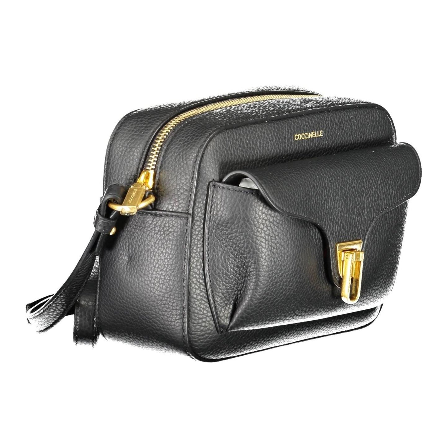 Coccinelle Elegant Black Leather Shoulder Bag elegant-black-leather-shoulder-bag-1