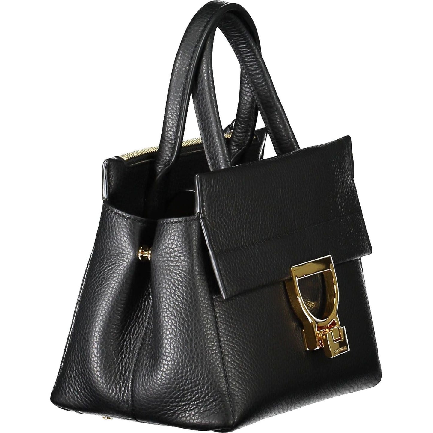 Coccinelle Chic Black Leather Handbag with Versatile Straps chic-black-leather-handbag-with-versatile-straps