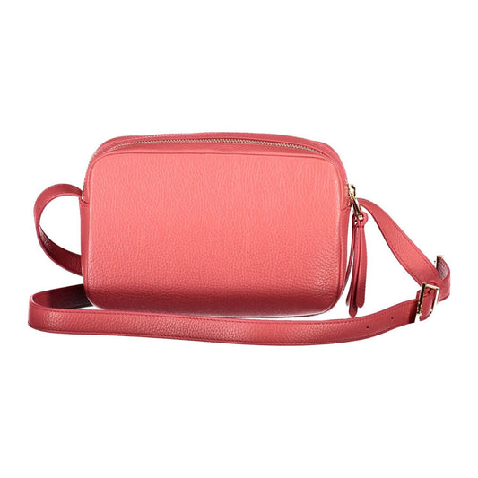 Coccinelle | Elegant Pink Leather Shoulder Bag with Logo| McRichard Designer Brands   