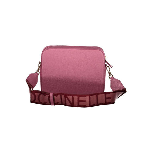 Coccinelle Pink Leather Handbag pink-leather-handbag-1