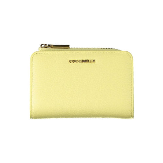 Coccinelle Yellow Leather Wallet yellow-leather-wallet-1