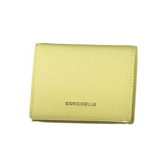 Coccinelle Yellow Leather Wallet yellow-leather-wallet-2