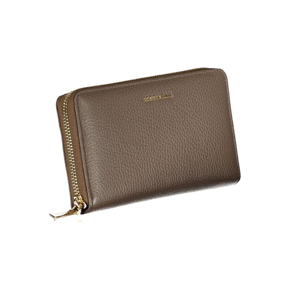 Coccinelle Chic Brown Leather Wallet with Ample Space chic-brown-leather-wallet-with-ample-space