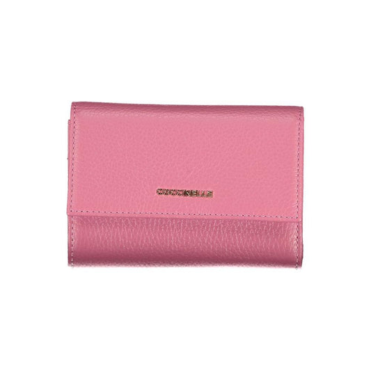 Coccinelle Elegant Pink Leather Wallet with Multiple Compartments elegant-pink-leather-wallet-with-multiple-compartments