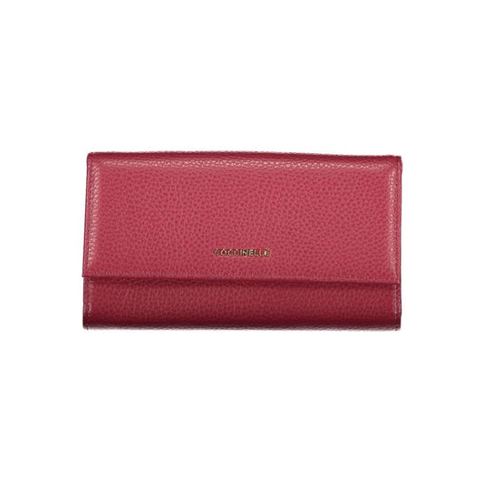Coccinelle Elegant Dual-Compartment Pink Leather Wallet elegant-dual-compartment-pink-leather-wallet